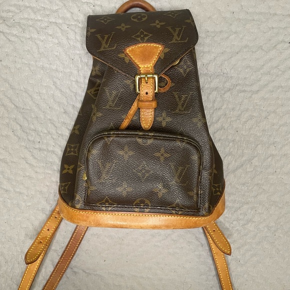 LOUIS VUITTON MINI MONTSOURIS BACKPACK HAND BAG - Picture 1 of 9